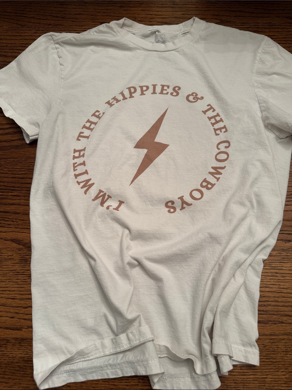 Wild Junkie Hippies & Cowboys Graphic Tee Boho Western Festival Small